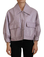 Dolce & Gabbana Chic Purple Cropped Jacket - A Style Women's Statement