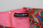 Dolce & Gabbana Red Floral Jacquard A-line Mini Women's Dress