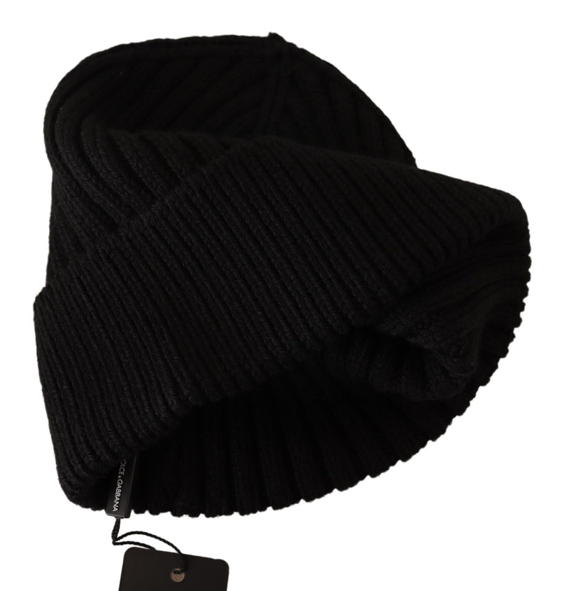 Dolce & Gabbana Black Wool Knit Women Winter Women's Hat