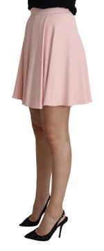Dolce & Gabbana Pink Tuck Pleat Flare A-line Mini Women's Rayon