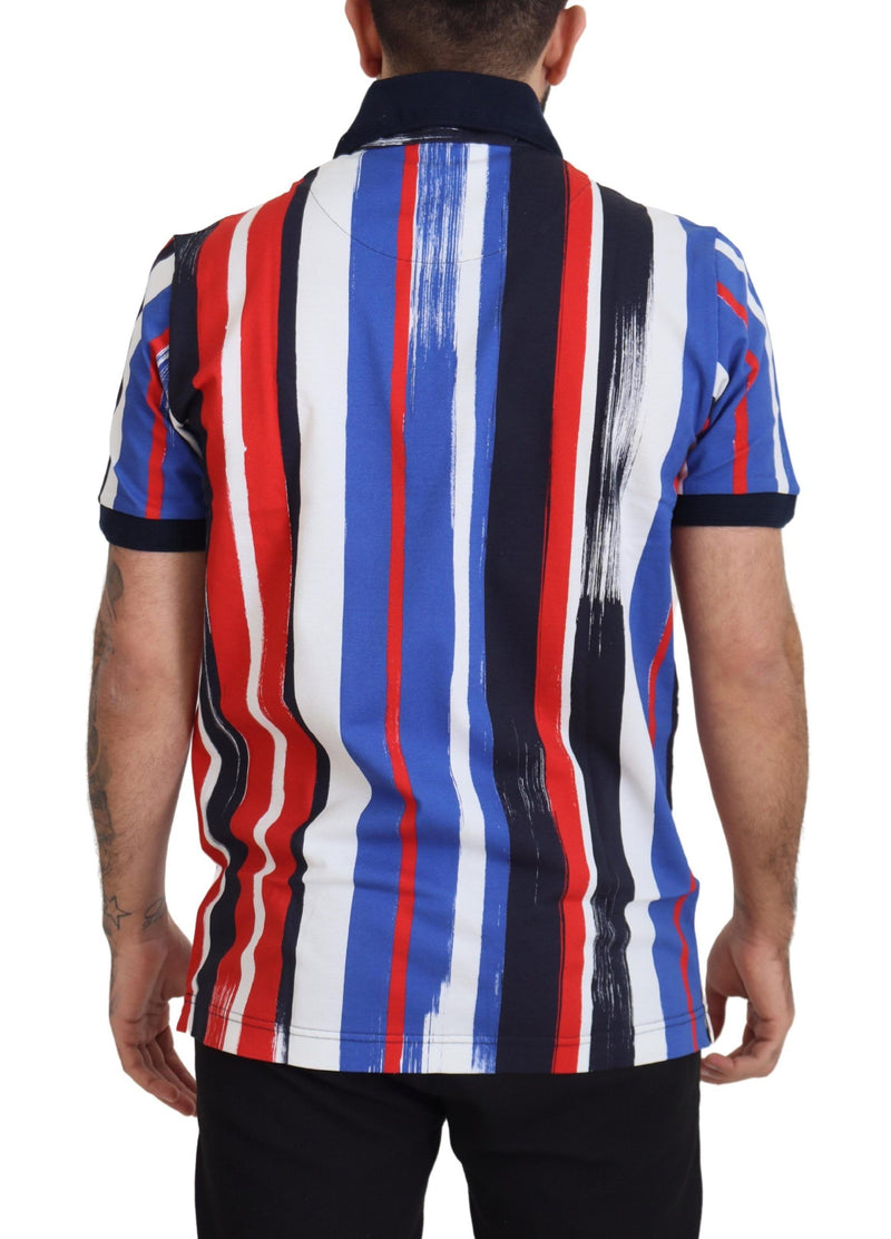 Dolce & Gabbana Multicolor Cotton Polo Top Men's T-shirt