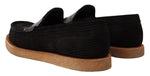 Dolce & Gabbana Elegant Black Alligator Leather Men's Loafers
