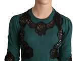 Dolce & Gabbana Green Wool Crewneck Women's Sweater