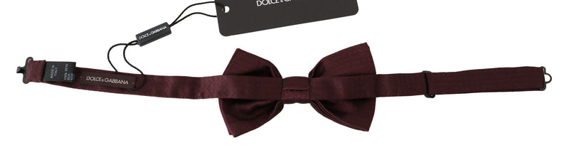 Dolce & Gabbana Silk Polka Dot Adjustable Neck Bow Tie Men's Papillon