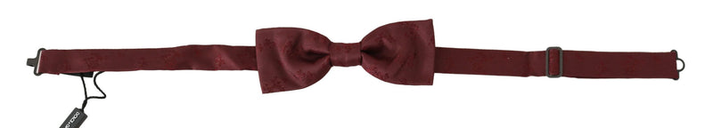 Dolce & Gabbana Elegant Maroon Silk Bow Men's Tie