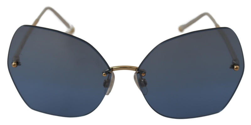 Dolce & Gabbana Blue Mirror Gold Gradient Women Women's Sunglasses