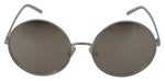 Dolce & Gabbana Silver Plated Round Gray Le nses Women Women's Sunglasses
