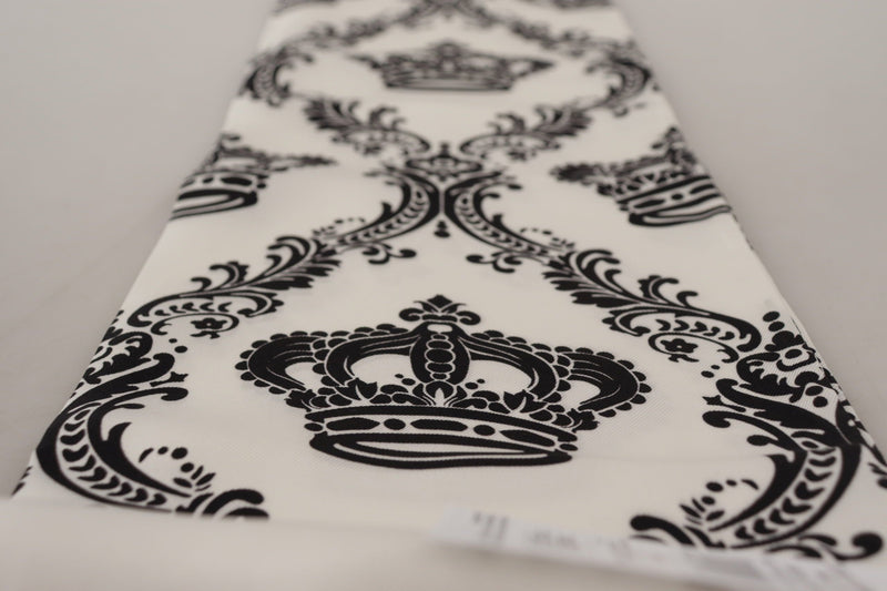 Dolce & Gabbana Royal Crown Printed Silk Men's Men's Scarf