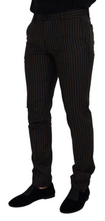 Dolce & Gabbana Elegant Striped Cotton Blend Men's Pants