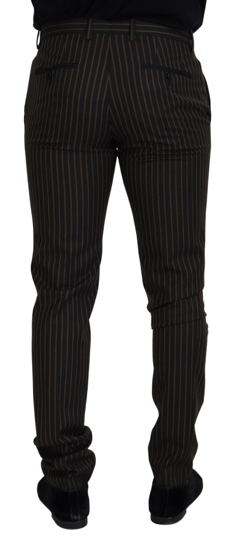 Dolce & Gabbana Elegant Striped Cotton Blend Men's Pants