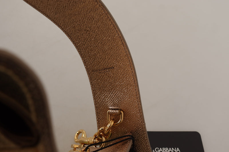 Dolce & Gabbana Elegant Gold Leather Shoulder Women's Strap