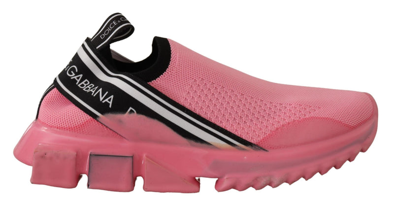 Dolce & Gabbana Chic Pink Sorrento Slip-On Women's Sneakers