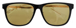 Diesel Chic Black Acetate Sunglasses with Yellow Women's Lenses