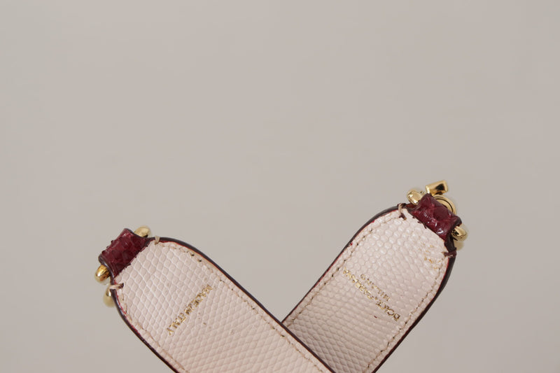 Dolce & Gabbana Elegant Python Leather Bag Strap in Women's Bordeaux