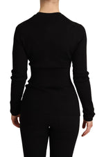 Dolce & Gabbana Black Cashmere Button Down Cardigan Women's Sweater