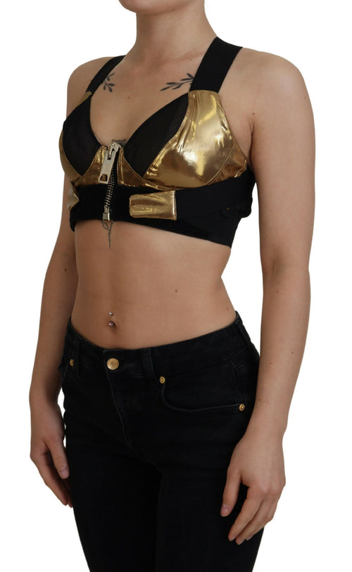 Dolce & Gabbana Elegant Cropped Top with Front Women's Zipper