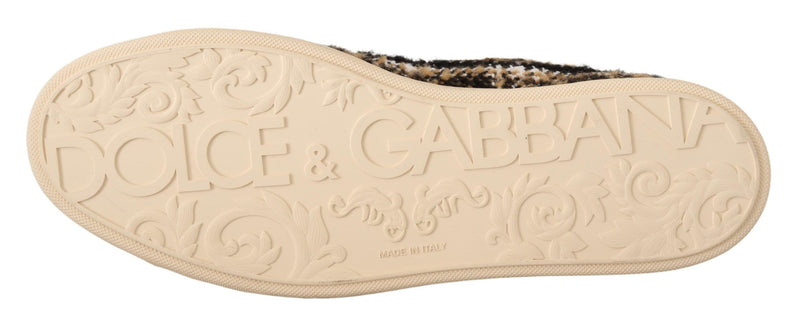 Dolce & Gabbana Beige High Top Fashion Men's Sneakers