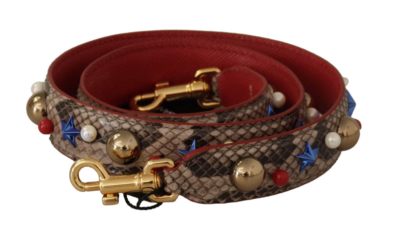 Dolce & Gabbana Elegant Python Leather Shoulder Women's Strap