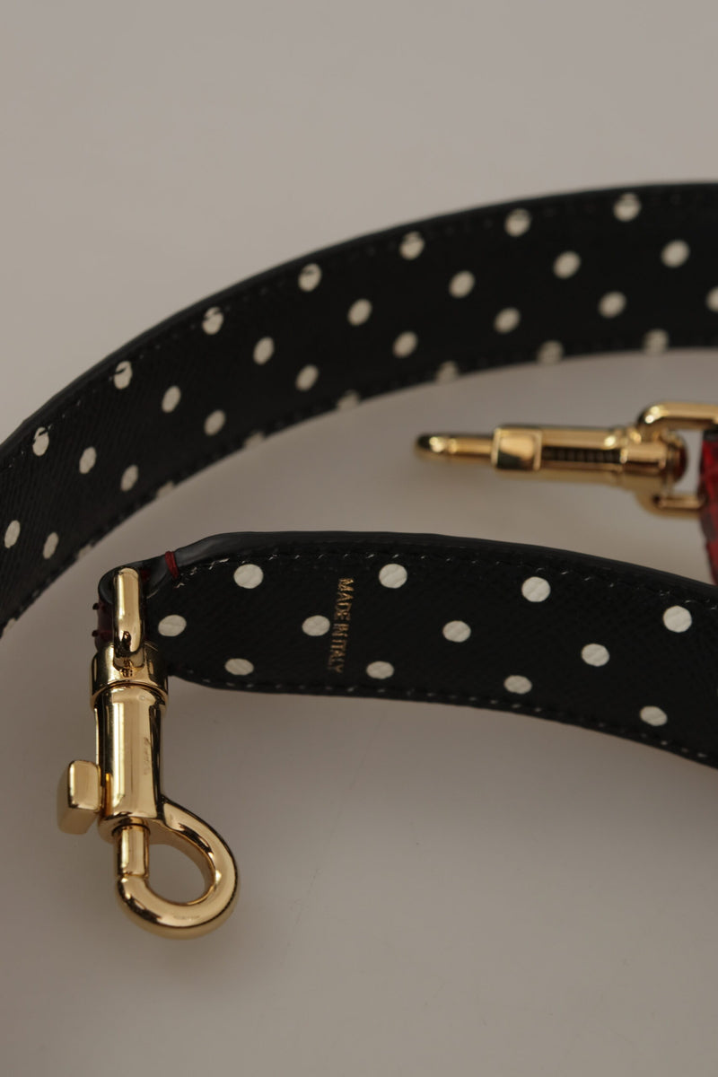 Dolce & Gabbana Red Python Leather Shoulder Bag Women's Strap
