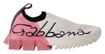 Dolce & Gabbana Elegant Sorrento Slip-On Sneakers in White &amp; Women's Pink