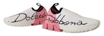 Dolce & Gabbana Elegant Sorrento Slip-On Sneakers in White &amp; Women's Pink