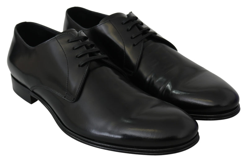 Dolce & Gabbana Derby Napoli Black Leather Dress Formal Men's Shoes