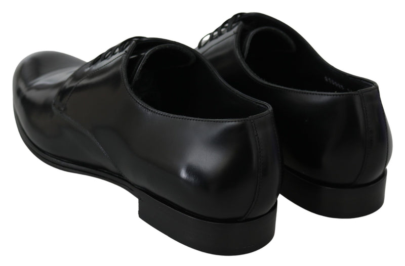 Dolce & Gabbana Derby Napoli Black Leather Dress Formal Men's Shoes