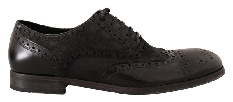 Dolce & Gabbana Exotic Leather Brogue Derby Dress Men's Shoes