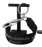 Dolce & Gabbana Elegant Black Charm Keychain with Brass Women's Accents