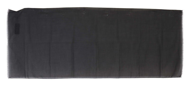 Dolce & Gabbana Gray 100% Wool Striped Pattern Wrap Men's Scarf