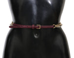 Dolce & Gabbana Crystal Studded Waist Belt in Women's Purple
