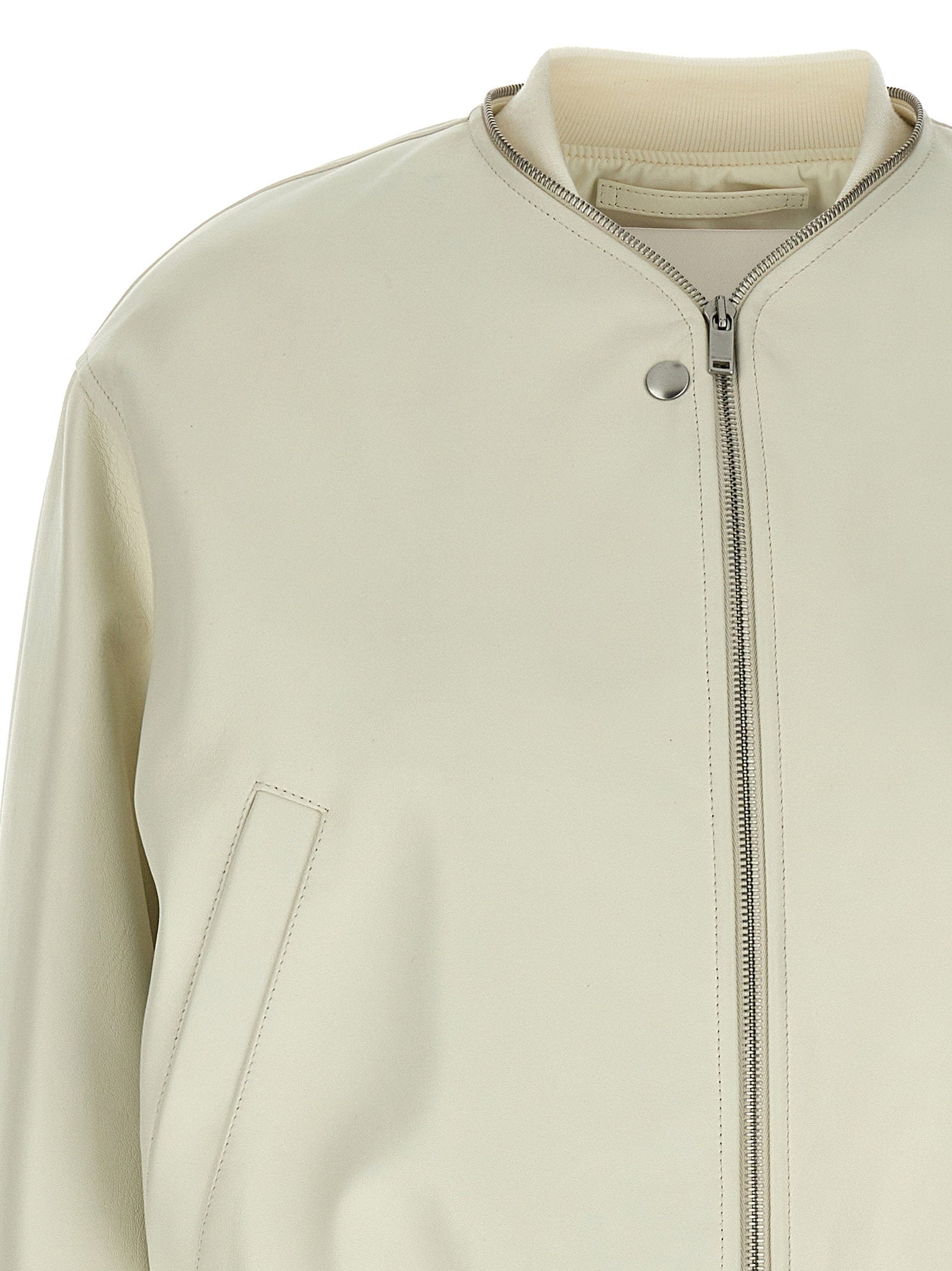 Jil Sander Women's Leather Bomber Jacket