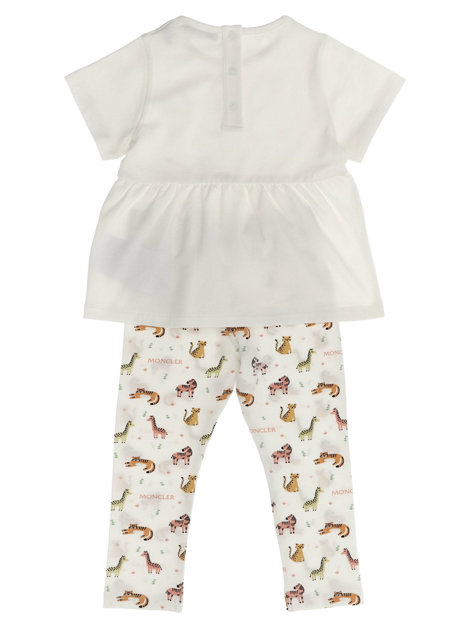 Moncler Enfant Girl's Animal Print T-Shirt + Leggings Set