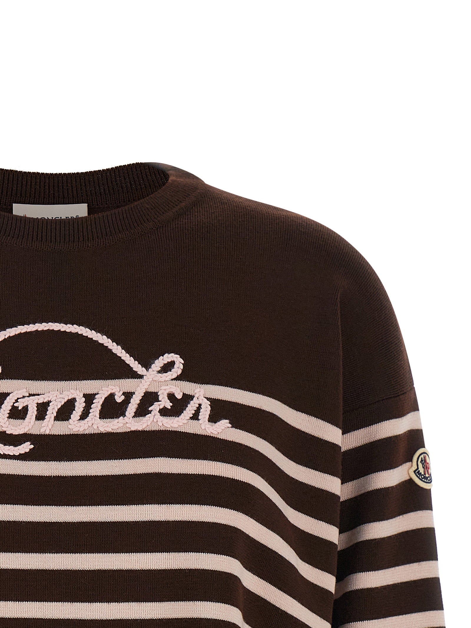 Moncler Women's Striped Sweater With Embroidery