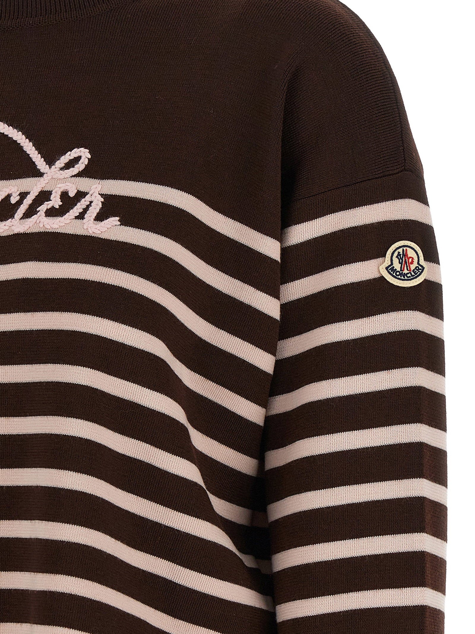 Moncler Women's Striped Sweater With Embroidery