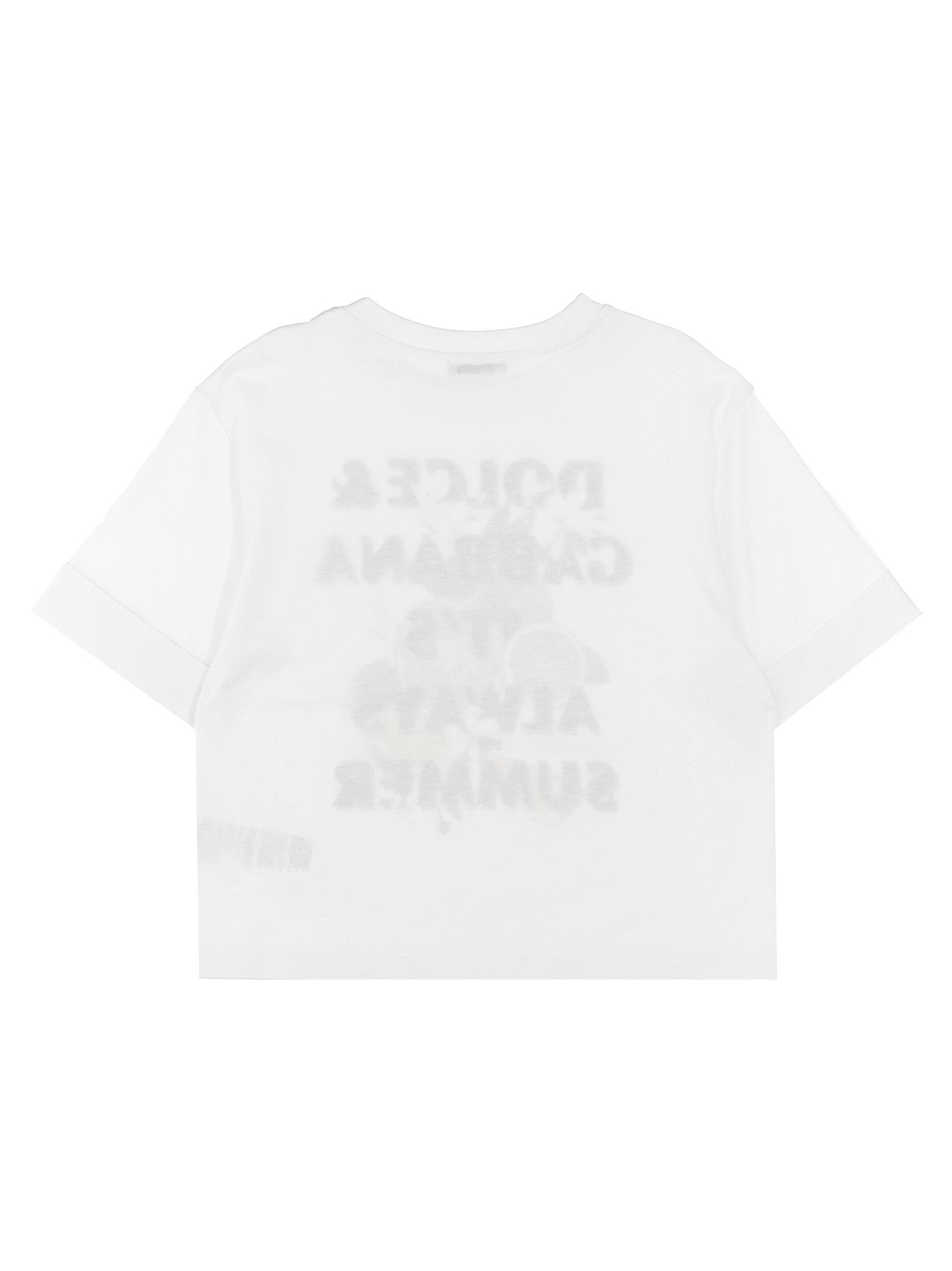 Dolce & Gabbana Girl's Glitter Print T-Shirt
