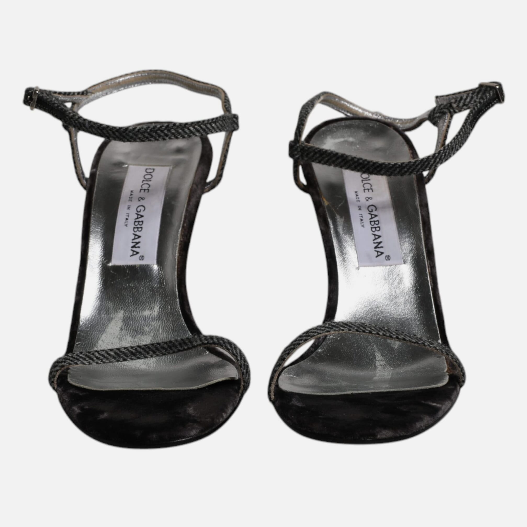 Dolce & Gabbana Black Ankle Strap High Heels Sandals Women's Shoes (Pre-Owned)