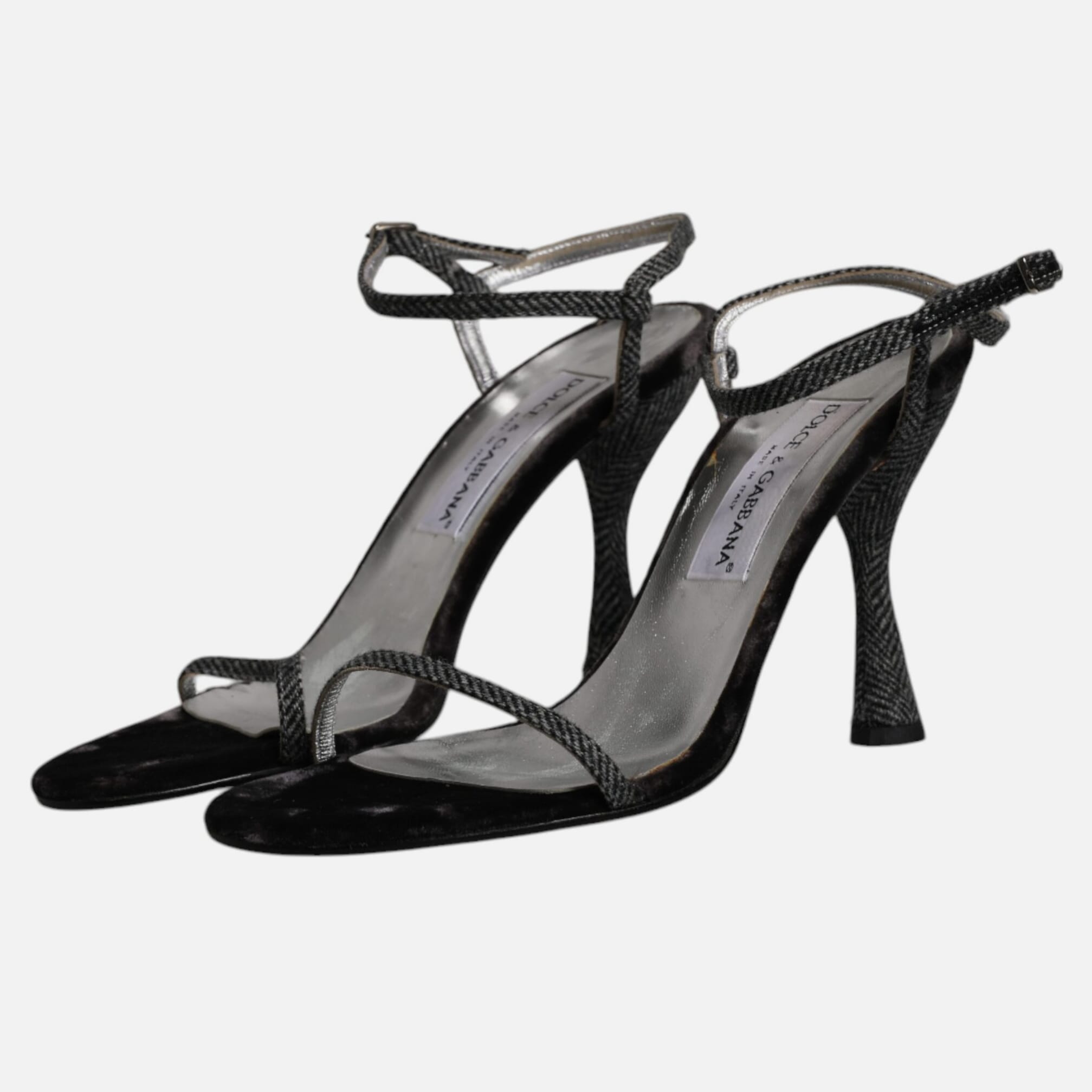 Dolce & Gabbana Black Ankle Strap High Heels Sandals Women's Shoes (Pre-Owned)