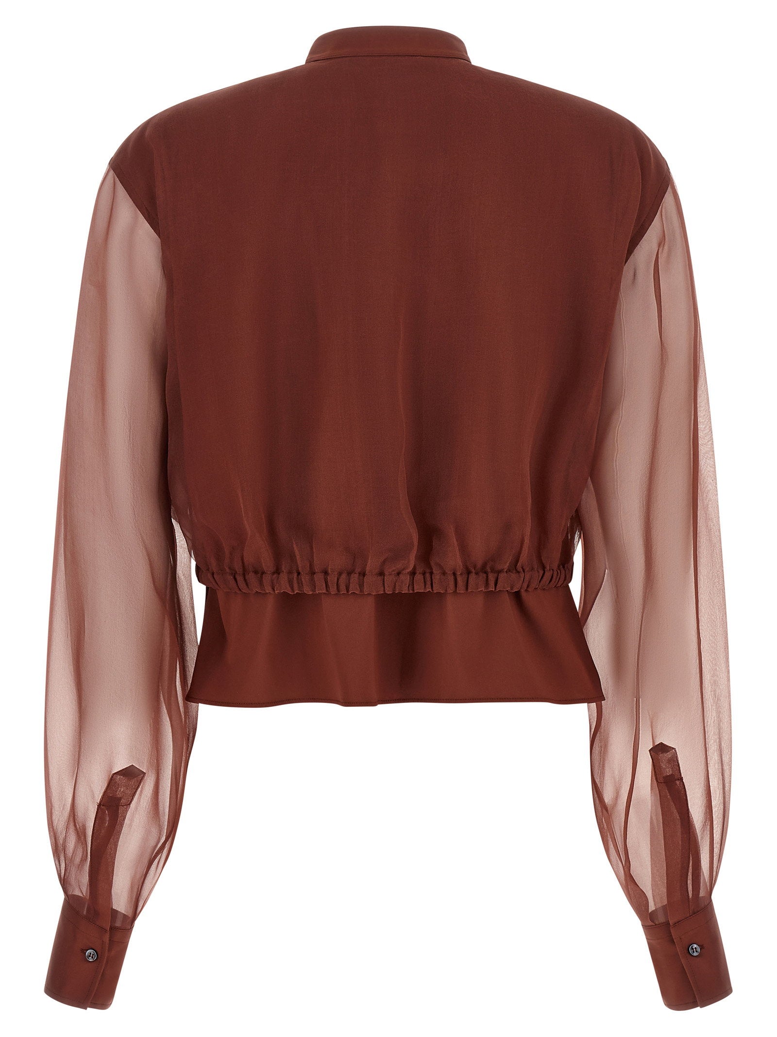 Brunello Cucinelli Women's Silk Sleeves Blouse