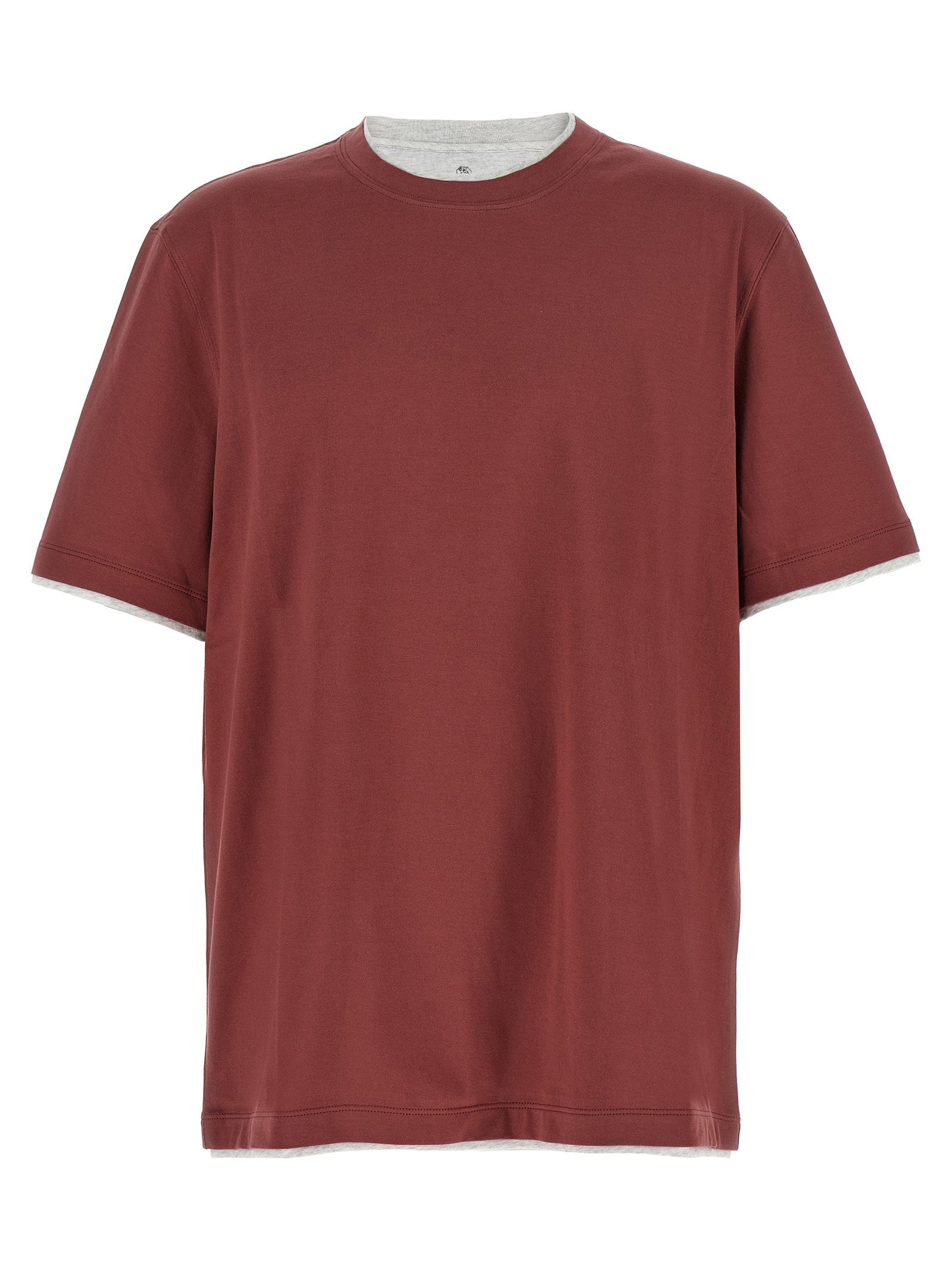 Brunello Cucinelli Men's Double Layer T-Shirt