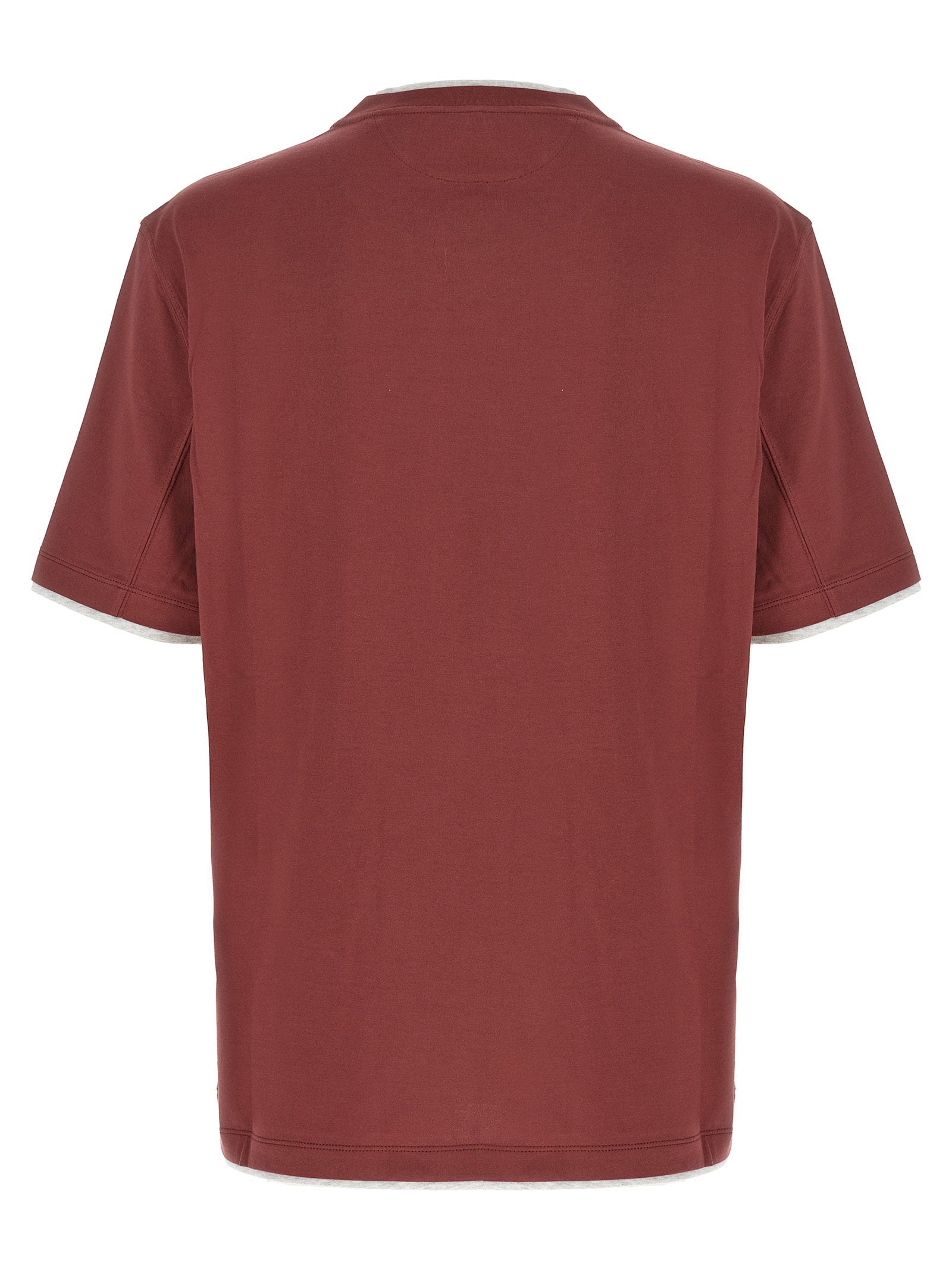 Brunello Cucinelli Men's Double Layer T-Shirt
