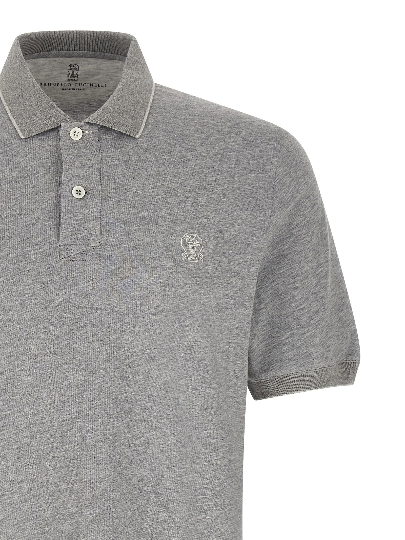 Brunello Cucinelli Men's Stretch Jersey Polo Shirt