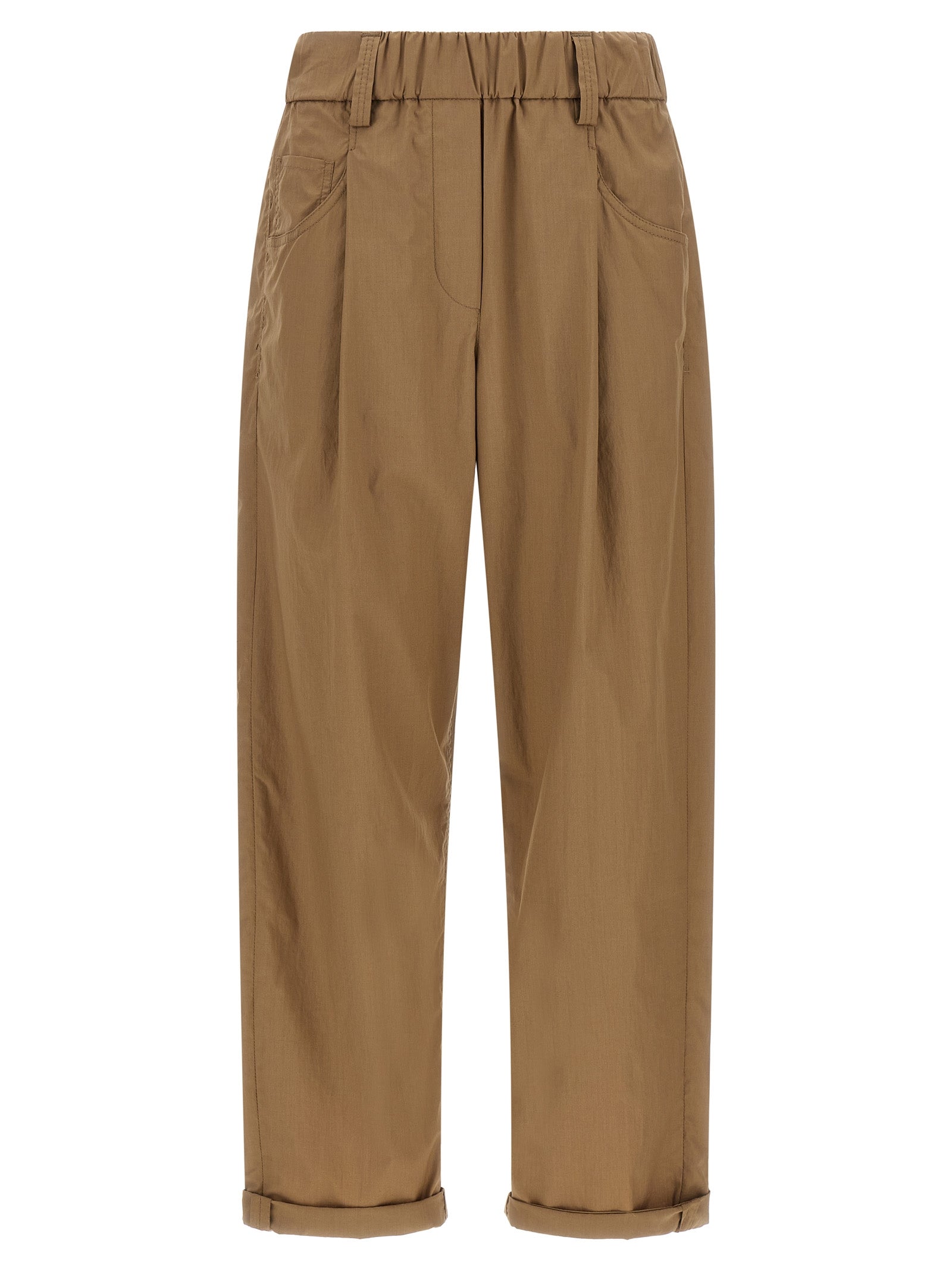 Brunello Cucinelli Women's Track Poplin Pants