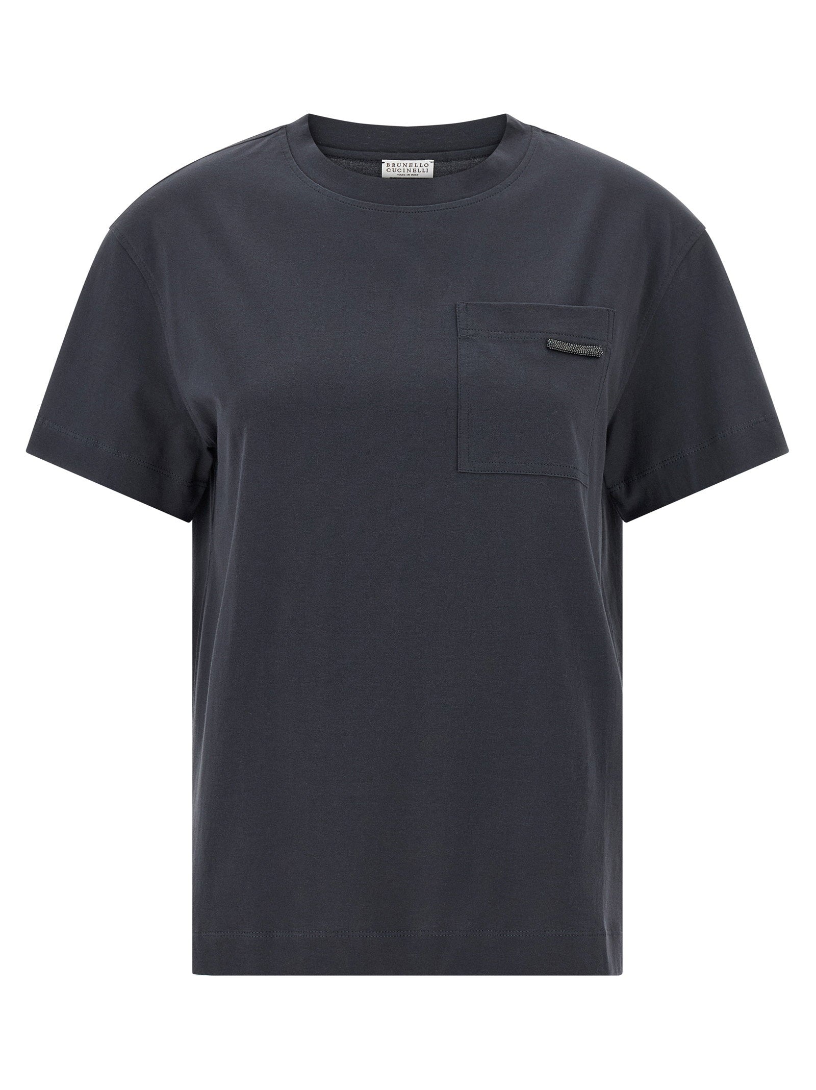 Brunello Cucinelli Women's Shiny Tab T-Shirt