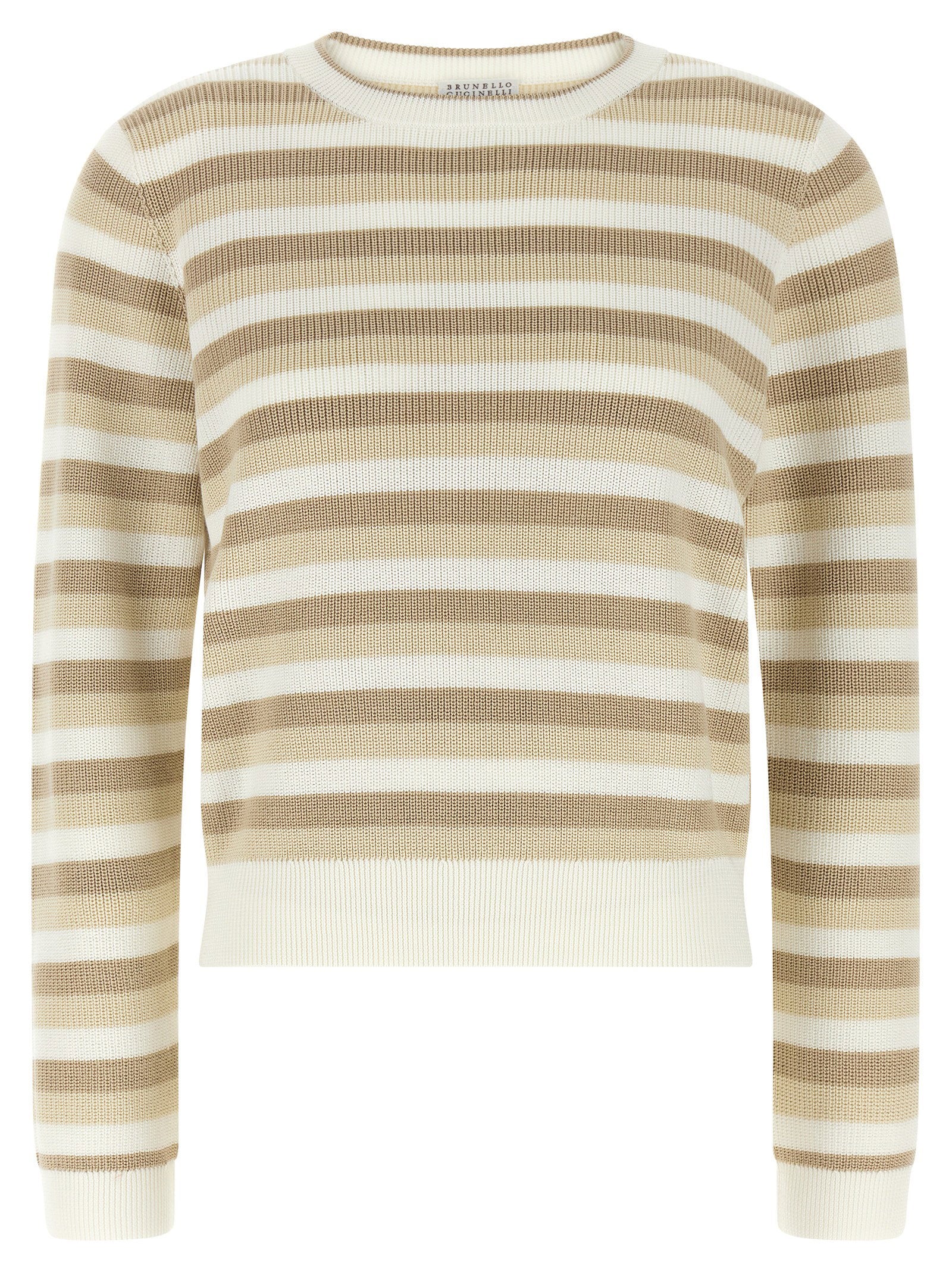 Brunello Cucinelli Women's Striped Cotton Sweater
