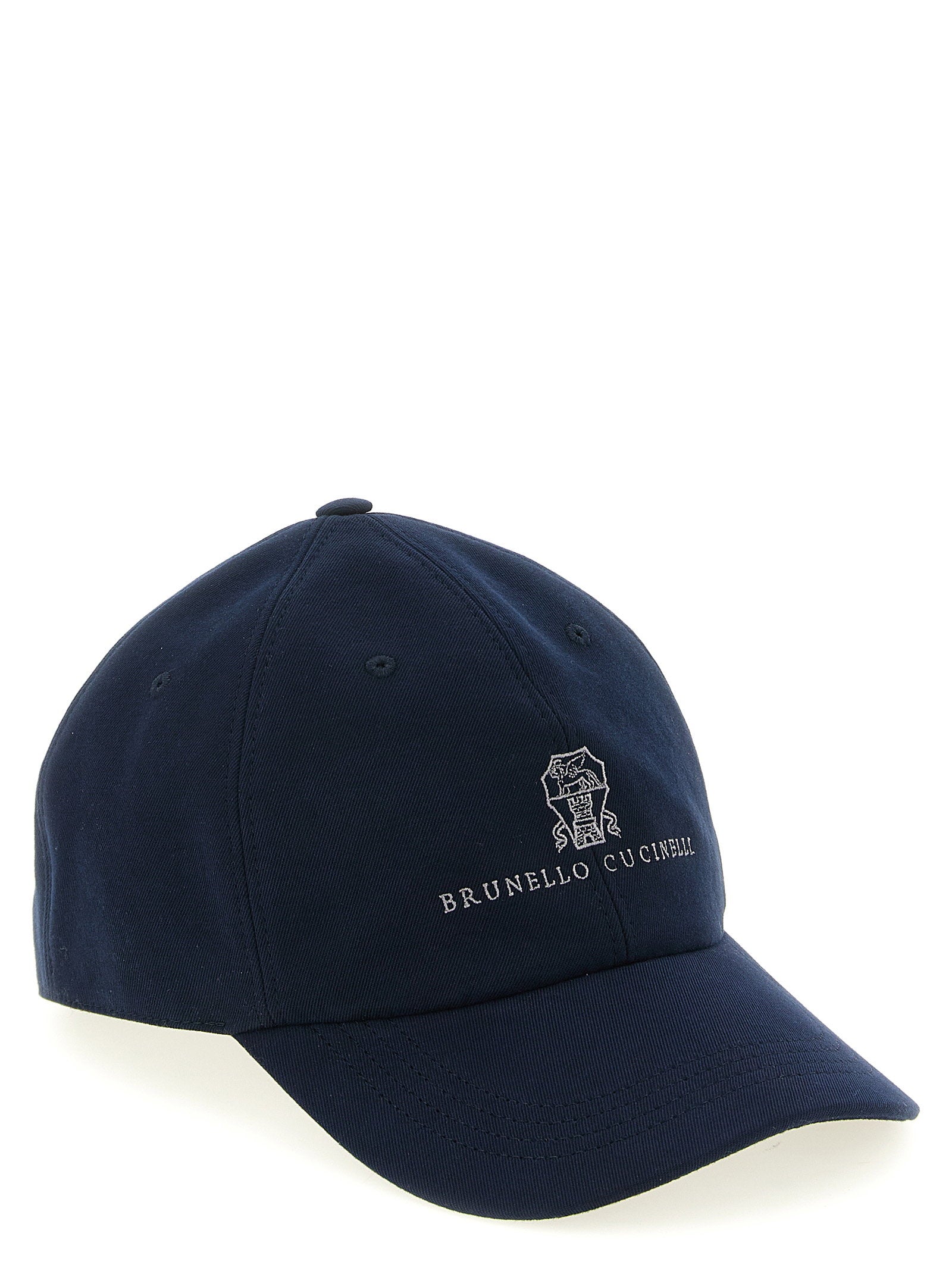 Brunello Cucinelli Men's Logo Embroidery Baseball Cap