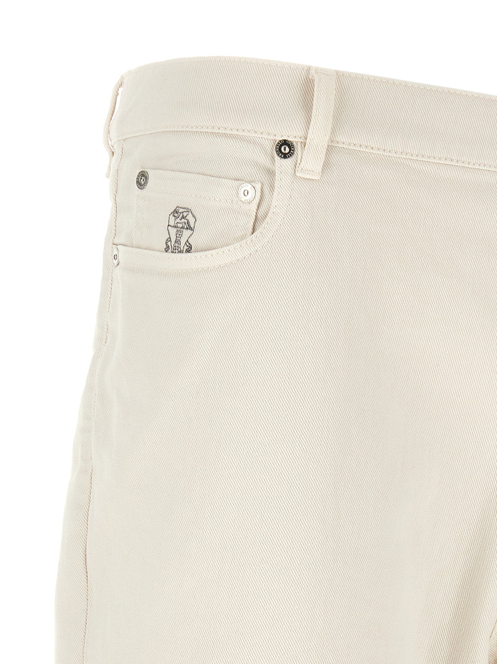 Brunello Cucinelli Men's Garment-Dyed Denim Jeans