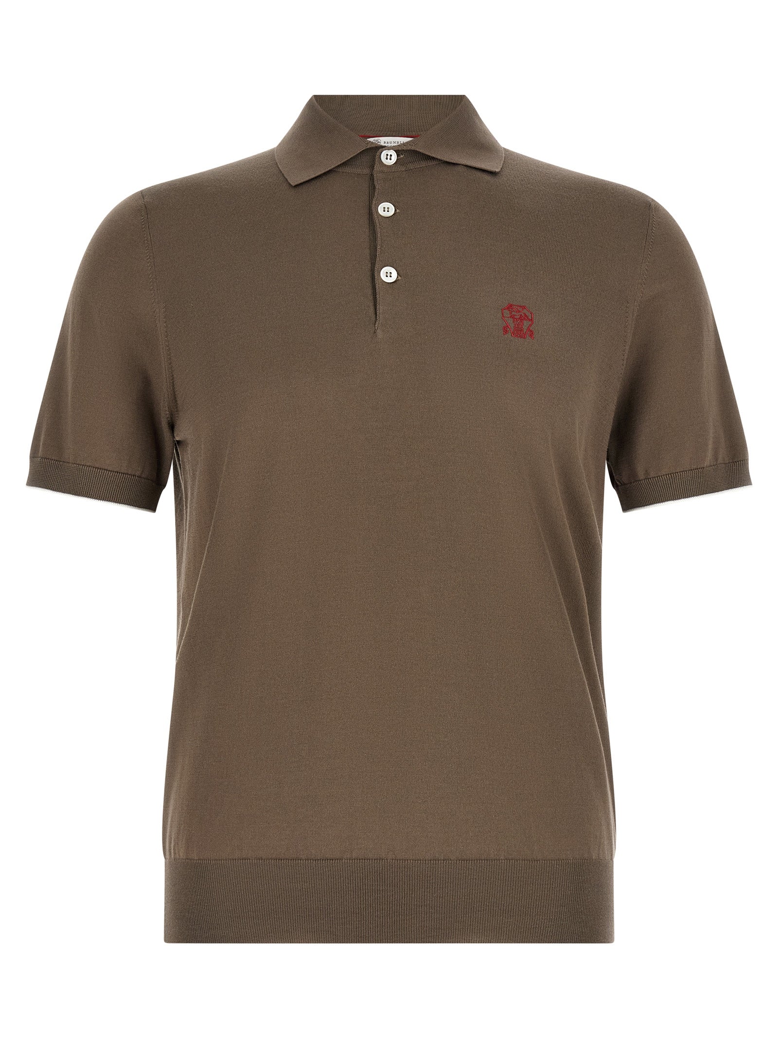 Brunello Cucinelli Men's Knitted Polo Shirt