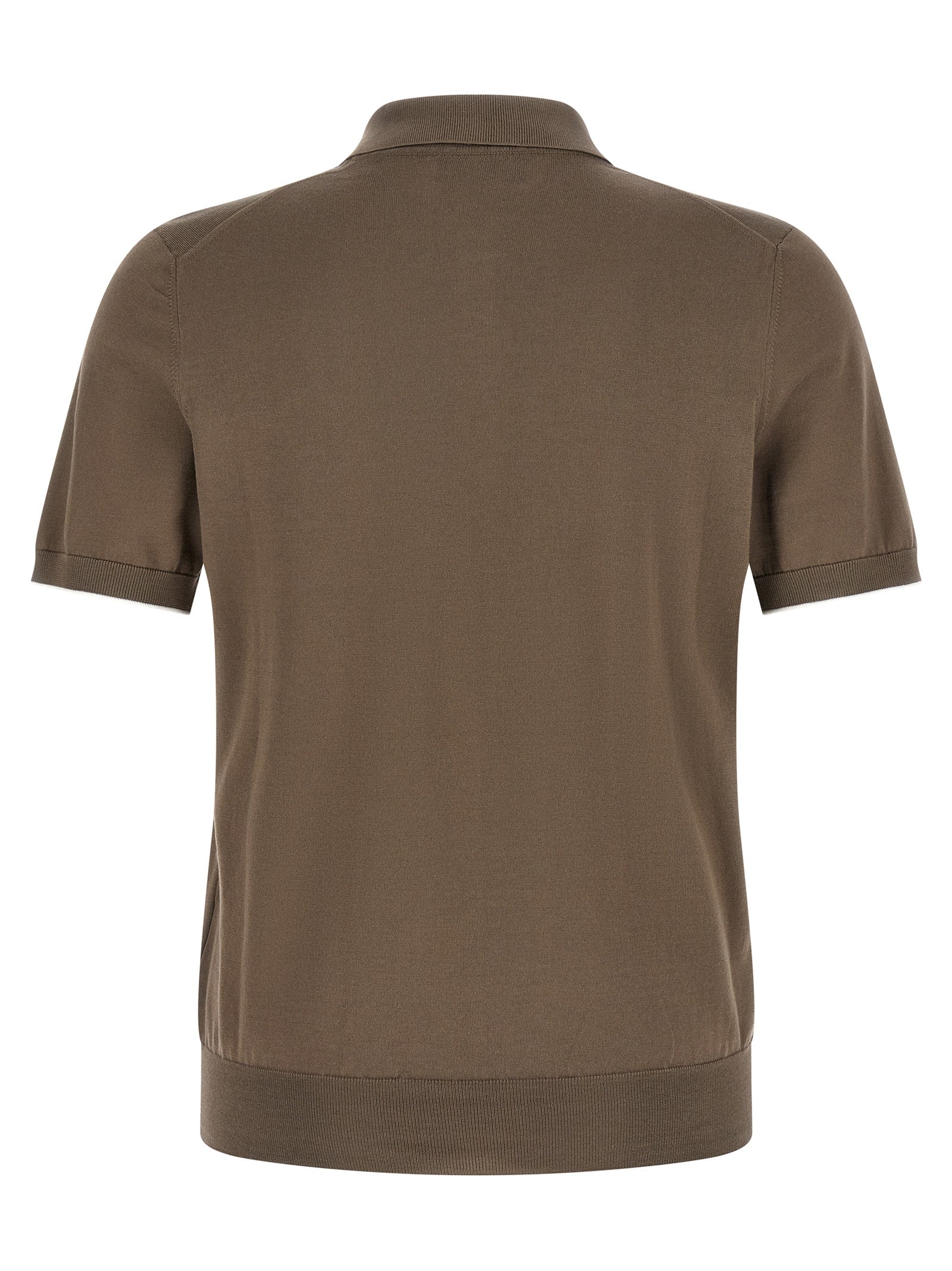 Brunello Cucinelli Men's Knitted Polo Shirt