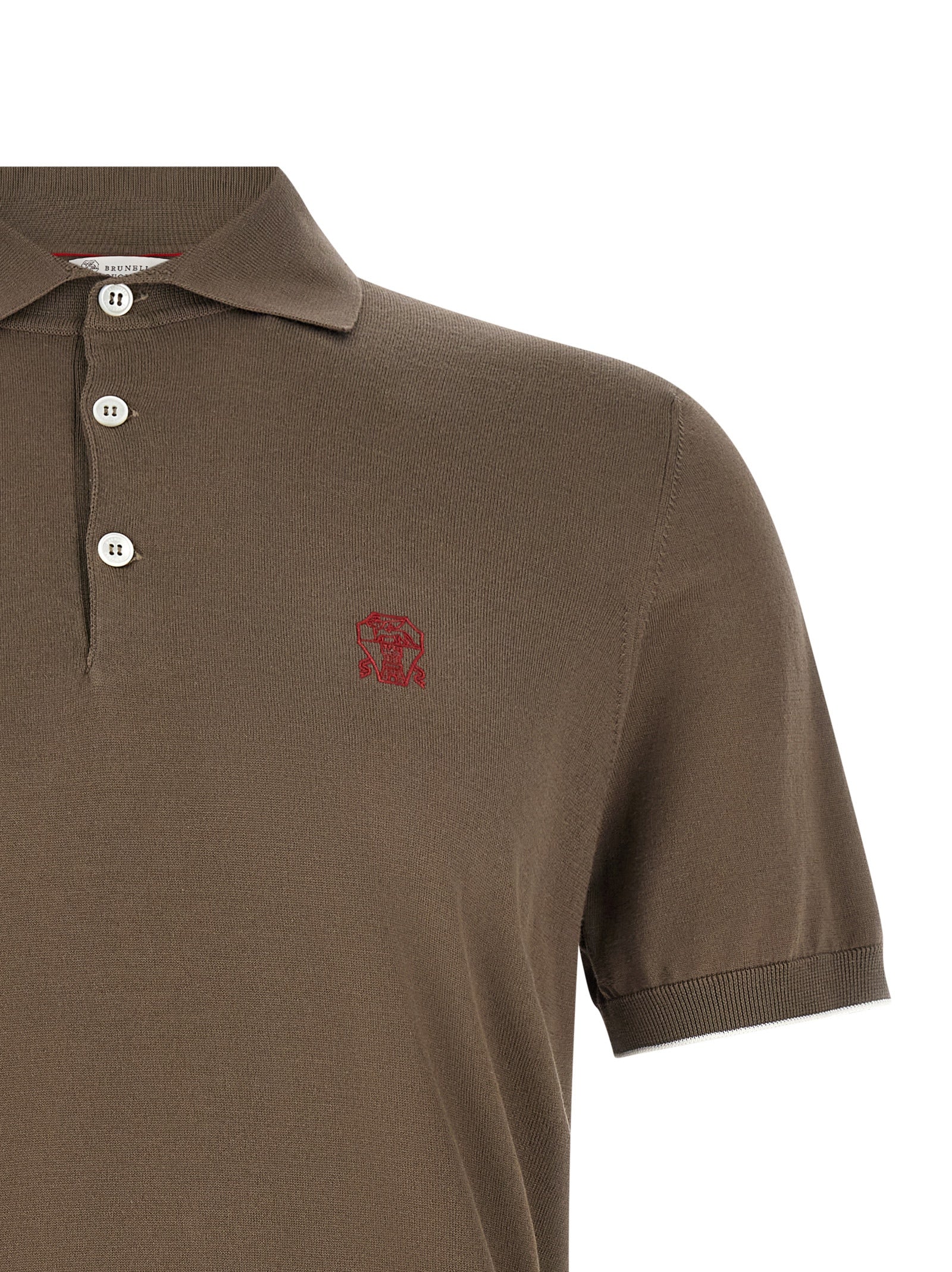 Brunello Cucinelli Men's Knitted Polo Shirt